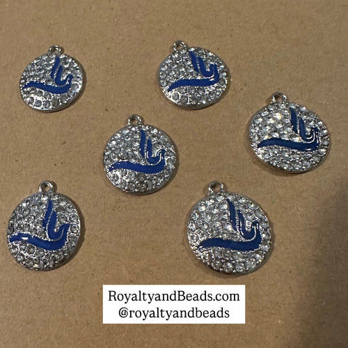 Rhinestone Dove charm.