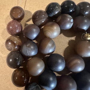 Brown mixed beads