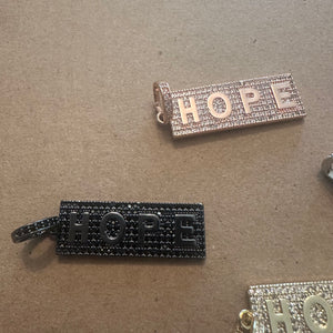 Pave hope charms.