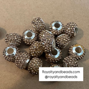 Golden big hole beads.