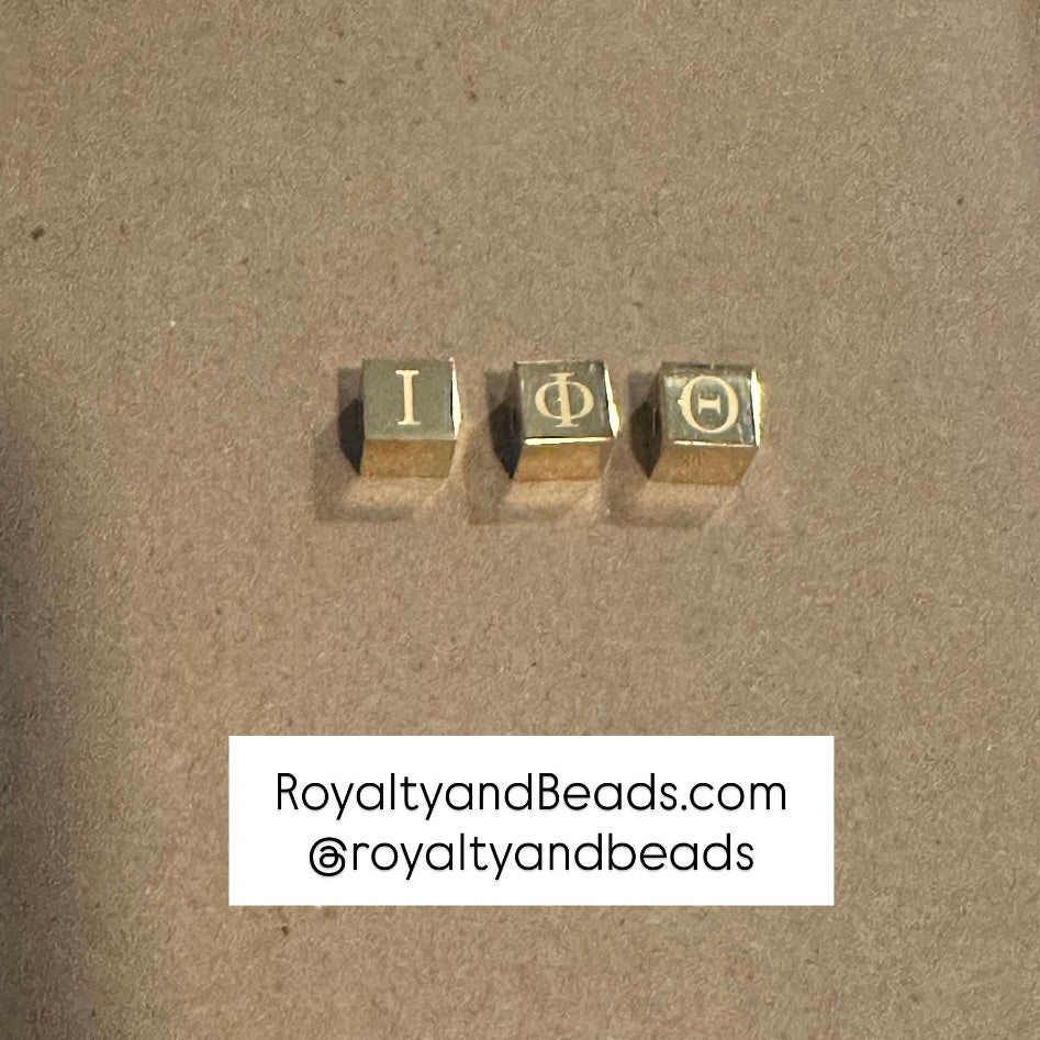 Iota Phi Theta letter blocks – Royalty and Beads