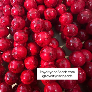 Shiny Red beads.