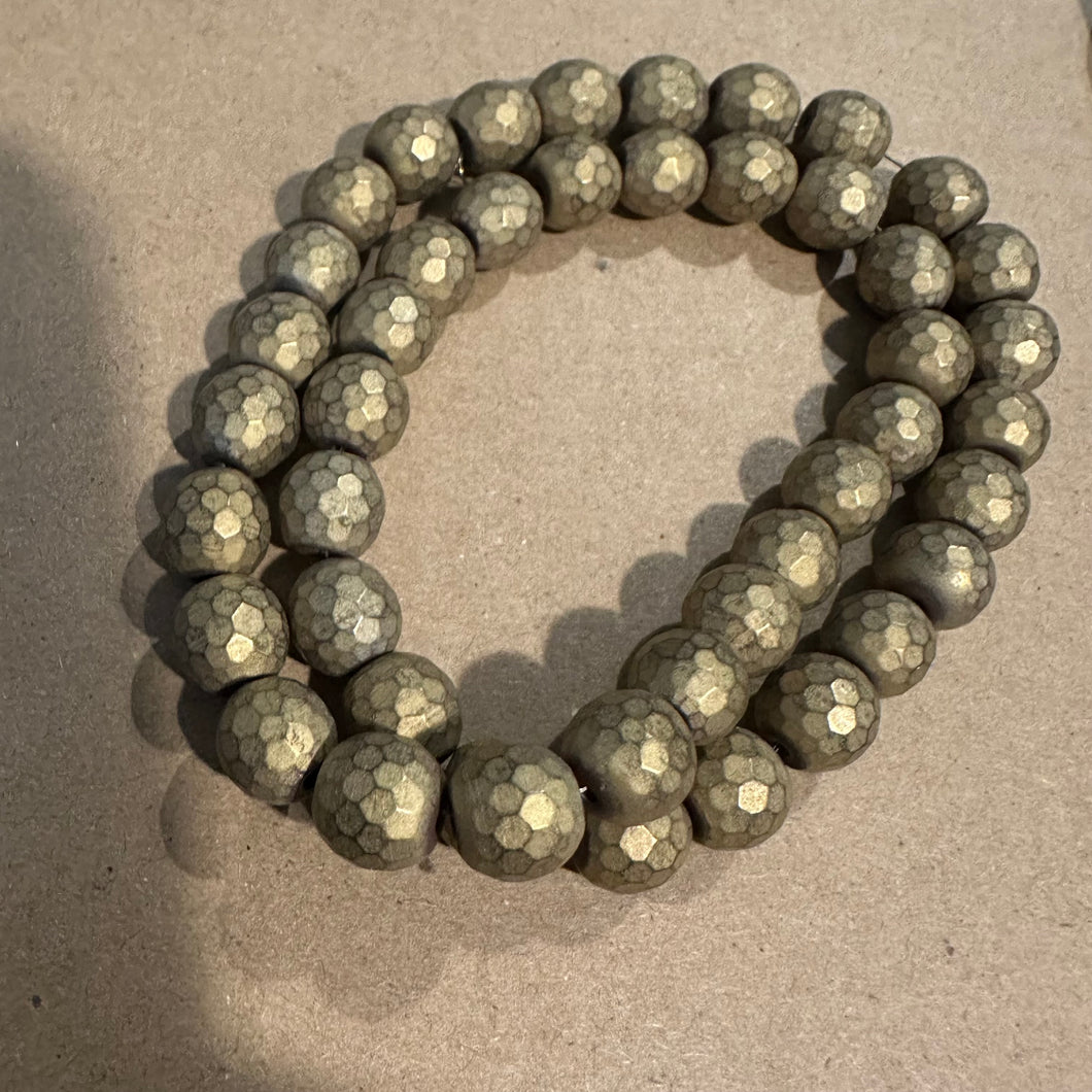 Matte gold beads 8mm