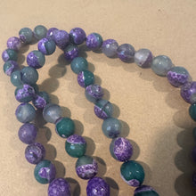 Load image into Gallery viewer, Purple and green agate beads 12mm