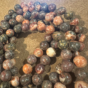 Brown and orange beads.