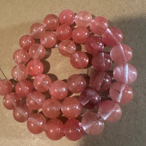 Pink rose quartz beads