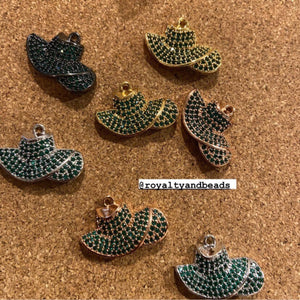 Green Pave hat charms.