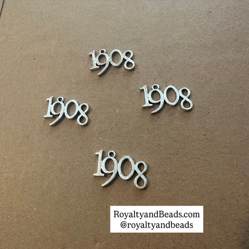 Silver 1908 charm
