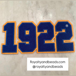 Blue and yellow 1922 patch