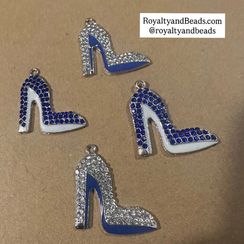 Blue Heel shoe charms