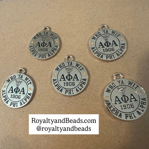New Alpha Phi Alpha circle charm
