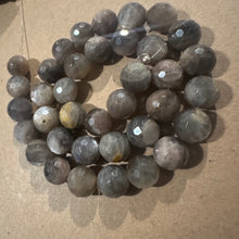 Load image into Gallery viewer, Gray gemstone beads (black sunstone)
