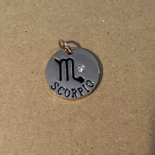 Zodiac scorpio charm (rose gold)
