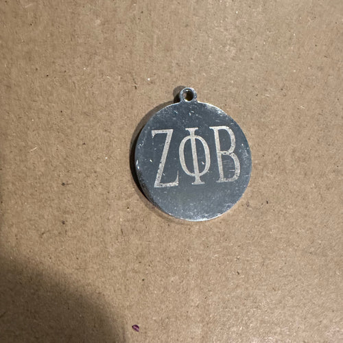Silver Zeta Phi Beta charm