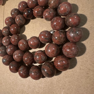 Orange and gray beads