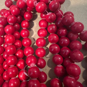 Deep red beads