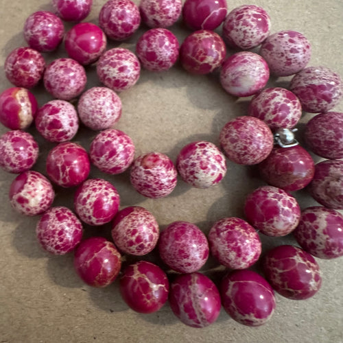 8mm Pink and tan beads
