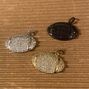 Pave football charms.