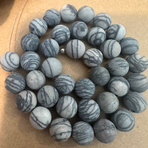 Gray line beads
