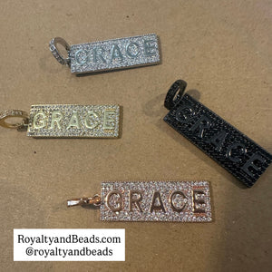 Pave grace charm.