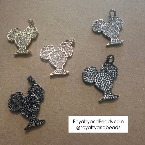Pave Girl charm