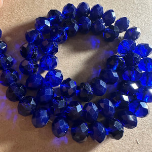 Blue crystal strands.