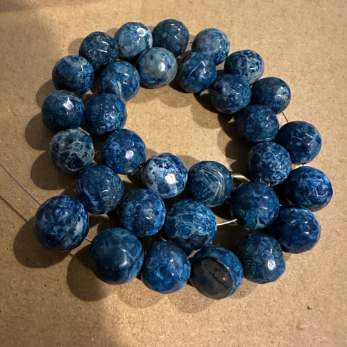 Blue agate beads
