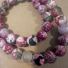 Load image into Gallery viewer, Pink and green agate beads 12mm