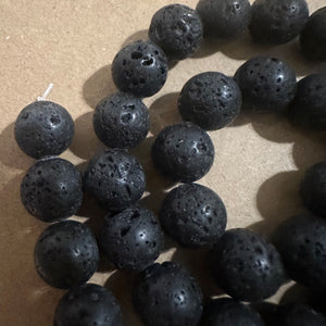 Black rock beads