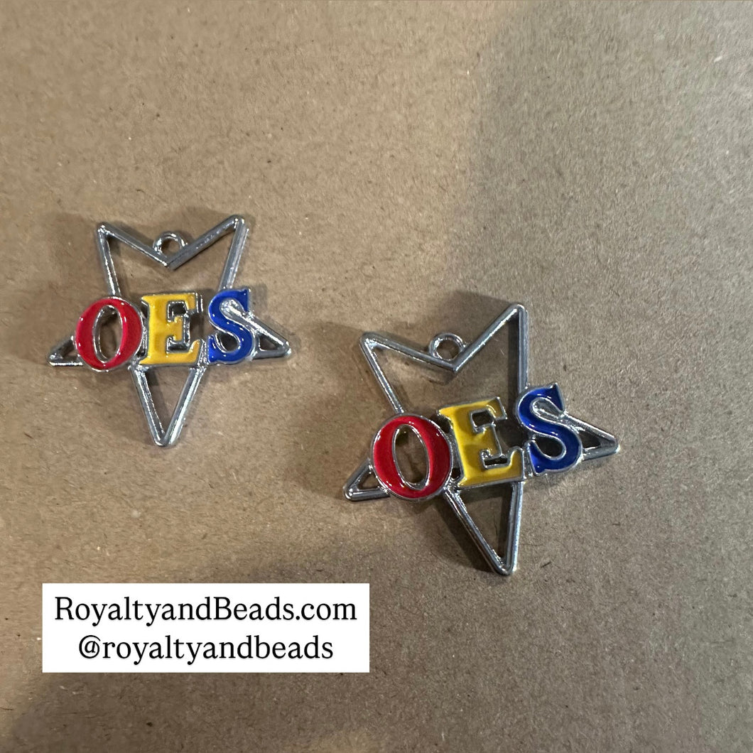 Silver star charm