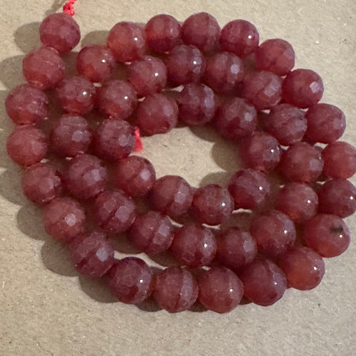 Faceted red 8mm