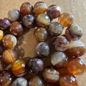 Dark Caramel brown agate beads