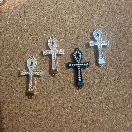 Small Pave ankh charm.