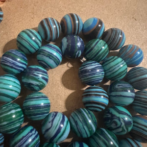 Blue swirl beads