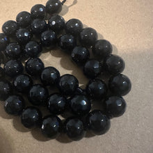 Load image into Gallery viewer, Black faceted beads