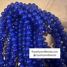 Load image into Gallery viewer, Blue cats eye beads 10mm.