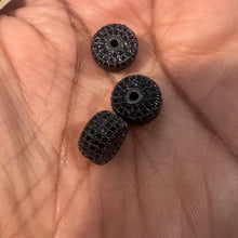 Load image into Gallery viewer, 3 pave all black spacers