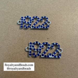 Rhinestone 1922 charm.