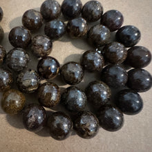 Load image into Gallery viewer, Brown bronzite beads 12mm