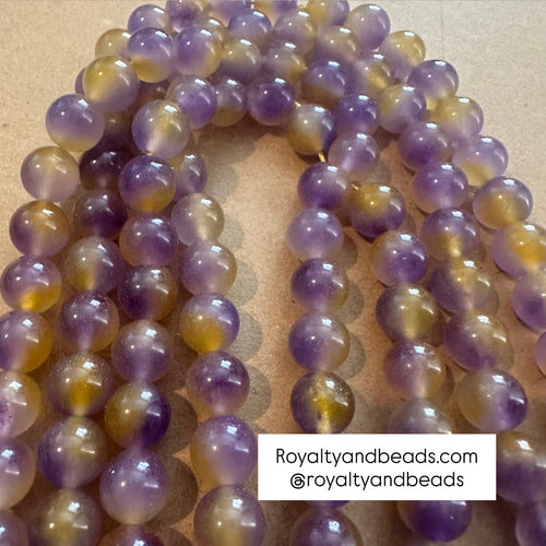 Purple and yellow beads