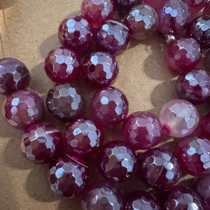 Shiny Purple agate beads