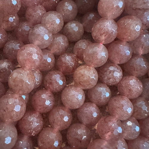 Pink Strawberry quartz beads.