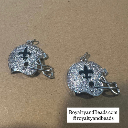 Pave saints helmet charms.