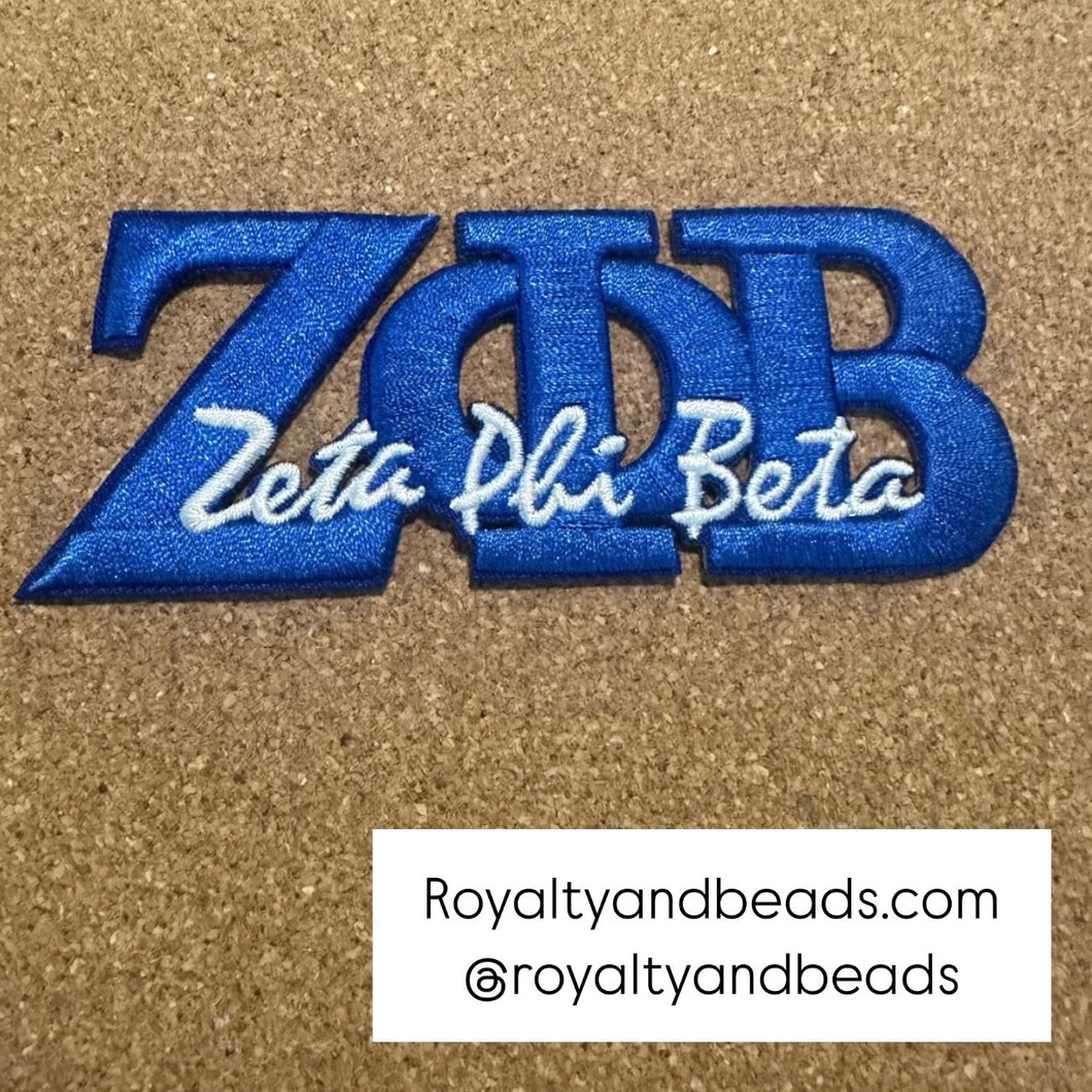 Blue Zeta Phi Beta patch