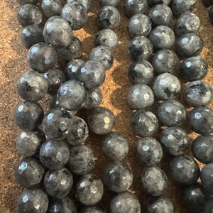 Gray Labradorite beads 8mm