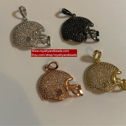 Pave helmet charms.