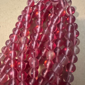 Red and clear beads