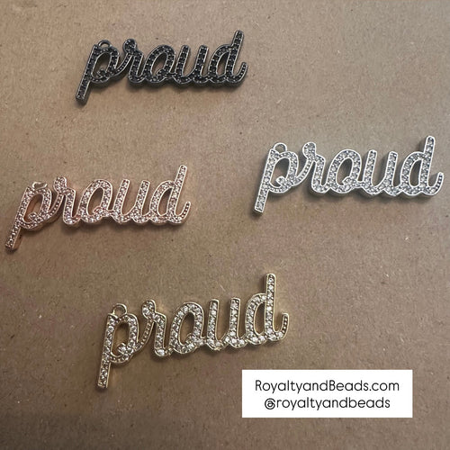 Pave Proud charm -
