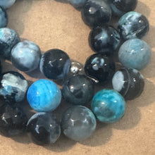 Load image into Gallery viewer, Blue agate beads