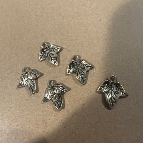 5 gold leaf charms